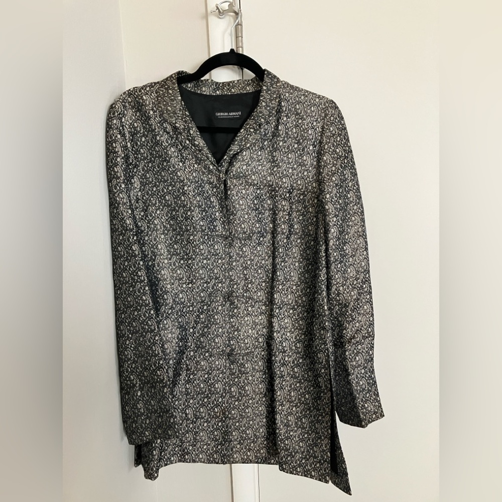 Giorgio Armani embroidery jacket black and white free size unisex